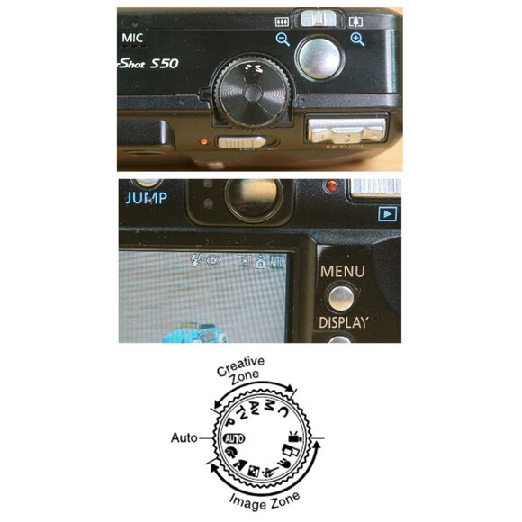 Vintage Canon PowerShot S50 5MP Digital Camera w/ 3x Optical Zoom, Made in Japan - Picture 7 of 11